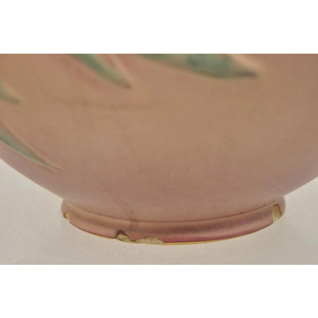 Roseville Pottery Antique Roseville Gardenia Bleeding Heart Pink 651-8" Jardiniere Planter Pot For Sale - Image 4 of 12