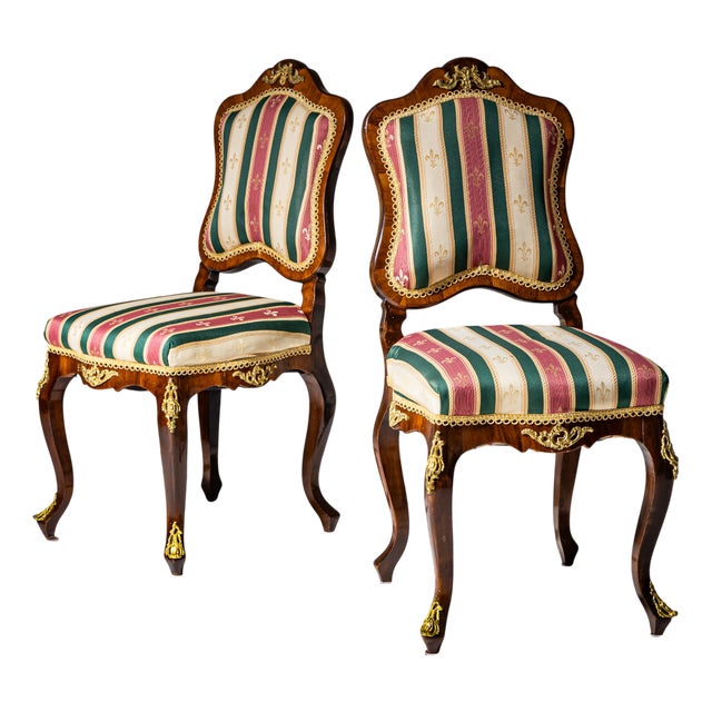Louis XV Style Chairs, 1970s, Set of 2 For Sale