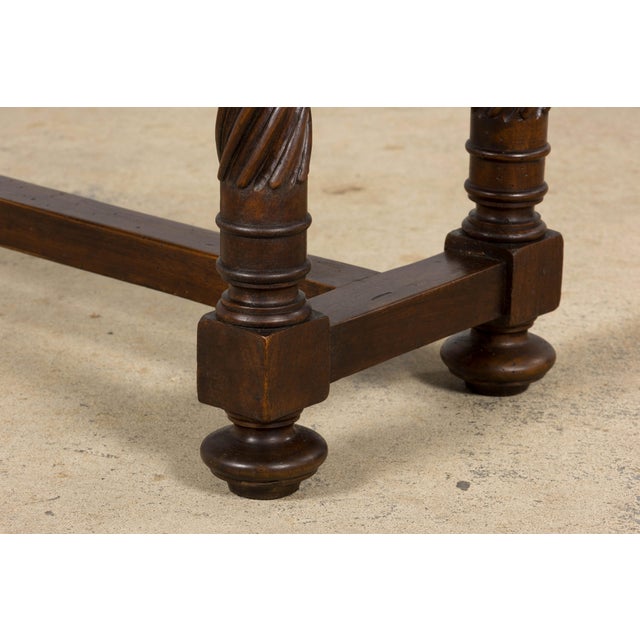 Early 20th Century Spanish Walnut Console Table With Barley Twist Legs For Sale - Image 11 of 18