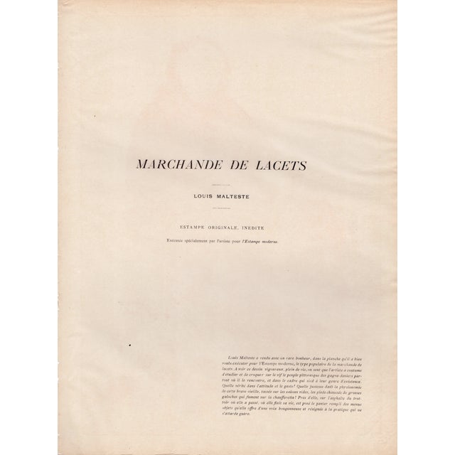 Louis Malteste, Marchande de Lacets, 1897, Lithograph on Paper For Sale - Image 6 of 9