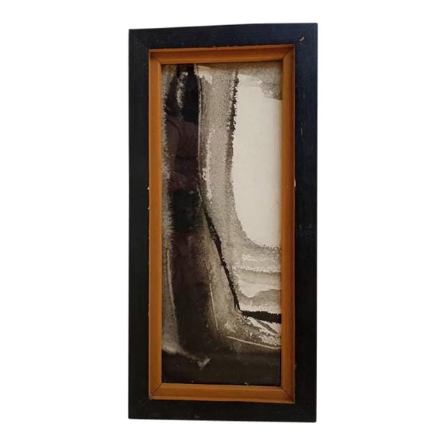 Abstract Landscape Ink Painting by Joan Born - "Land Masses #2" For Sale