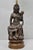 Wood Vintage Buddhist Kuan Yin Brown Ceramic Sculpture Figure Table Lamp W/ Shade For Sale - Image 7 of 18