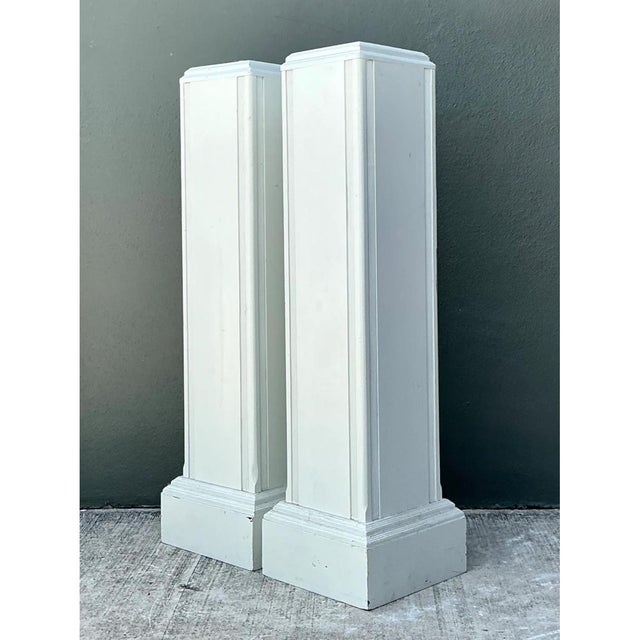 Vintage Architectural Wood Pedestals - A Pair For Sale In West Palm - Image 6 of 12