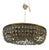 Vintage Crystal Brass Pendant Light, 1960s For Sale