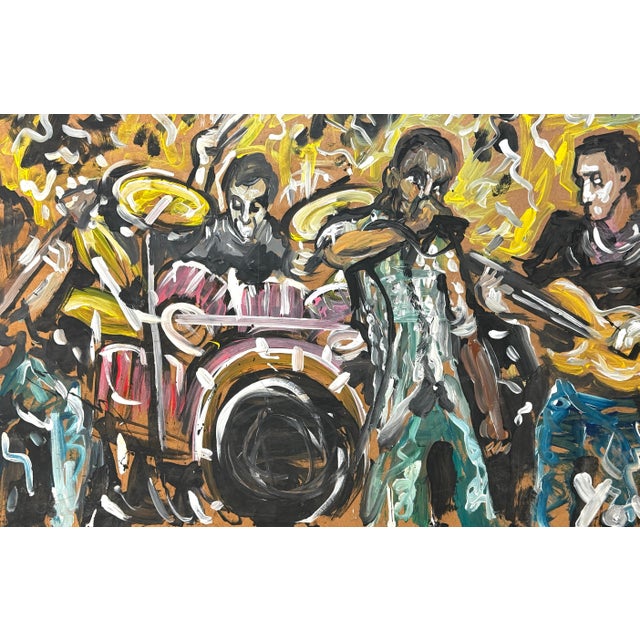 Wood Band of Saints -Haloed Musicians- by Purvis Young (American, 1943–2010) For Sale - Image 7 of 16