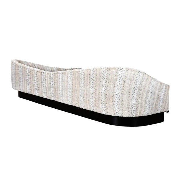 Adrian Pearsall Cloud Sofa Sectional Restored in Faux Fur Snow Leopard For Sale - Image 11 of 15