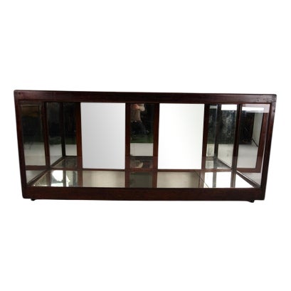 English Shop Counter with Mirror, 1920s For Sale