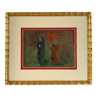 Roky Roka Fine Oil Base Collection Figures Abstract Framed Portrait For Sale