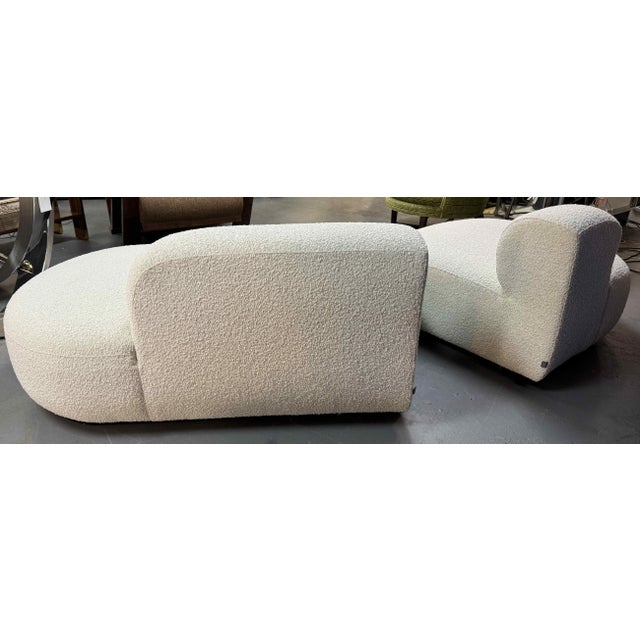 2020s Eichholtz 2-Piece Cream Boucle Modern Minimalist Sofa For Sale - Image 5 of 12