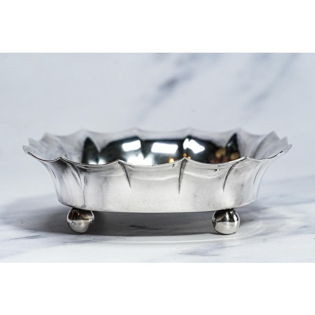 Lovely Solid Sterling Silver Antique Tiffany & Co Jewelry Trinket Tray Ball Feet For Sale - Image 9 of 11