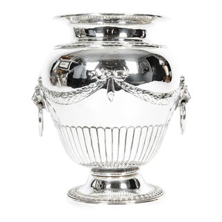 Old Sheffield Silver Plate Decorative Vase For Sale