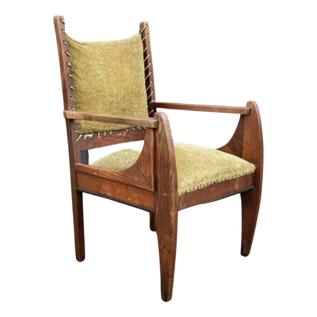 Dutch Art Deco Curved Chair, 1930s For Sale