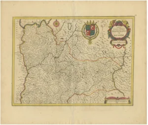 Map of Dauphiné in Southeastern France by F. De Wit, 1688