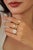 Vintage-Inspired Natural Yellow Diamond Cluster Engagement Ring 14k Gold Size 5 For Sale - Image 4 of 17