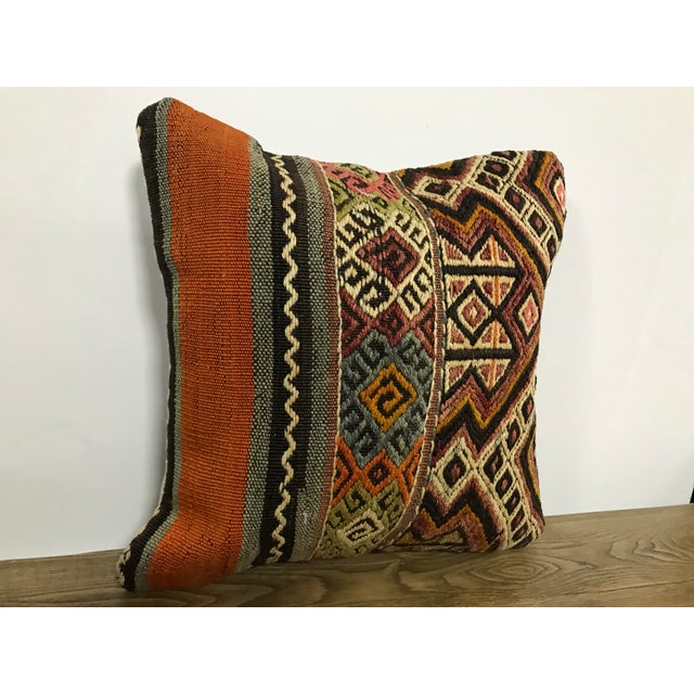 Turkish Aztec Decorative Handmade Kilim Pillow Chairish