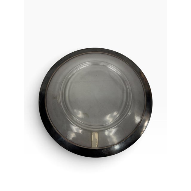 Mid 20th Century Hollywood Regency Dorothy Thorpe Smoked Glass Cheese Dome & Platter Set For Sale In West Palm - Image 6 of 7
