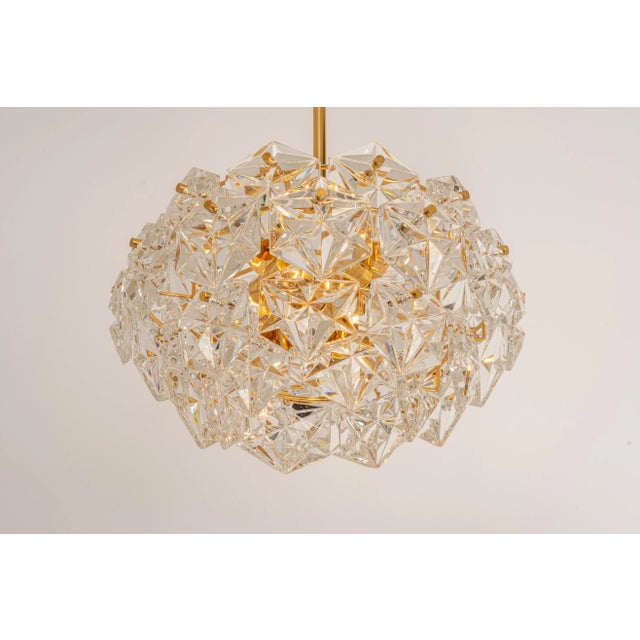 Petite German Brass and Crystal Glass Chandeliers by Kinkeldey, 1970s For Sale - Image 11 of 16