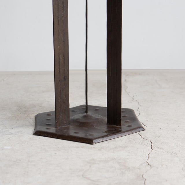 Antique Secessionist Arts and Crafts Iron Side Table by Hugo Berger for Goberg, C. 1900 For Sale - Image 11 of 17