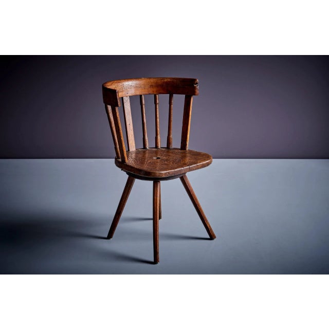 Hand-Crafted Swivel Chair, 1900s For Sale - Image 9 of 10