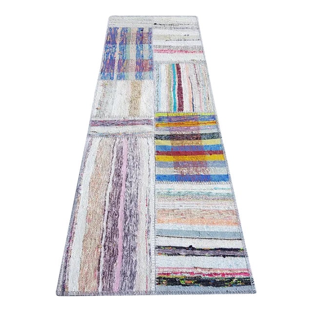 Mid 20th Century Oushak Handknotted Anatolian Runner For Sale