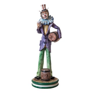 Mid-Century Italian Clown Statue For Sale