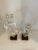 Wood Vintage Retro High Pressure Sodium Industrial Bulb Display on Wood Pedestal Marked "Roost" - Set of 2 For Sale - Image 7 of 8