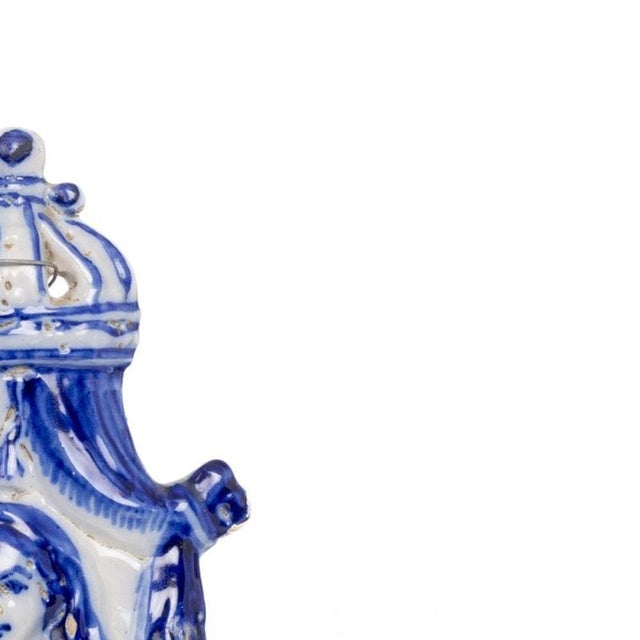 Hanging Holy Water Font in Earthenware, 19th Century For Sale - Image 4 of 6
