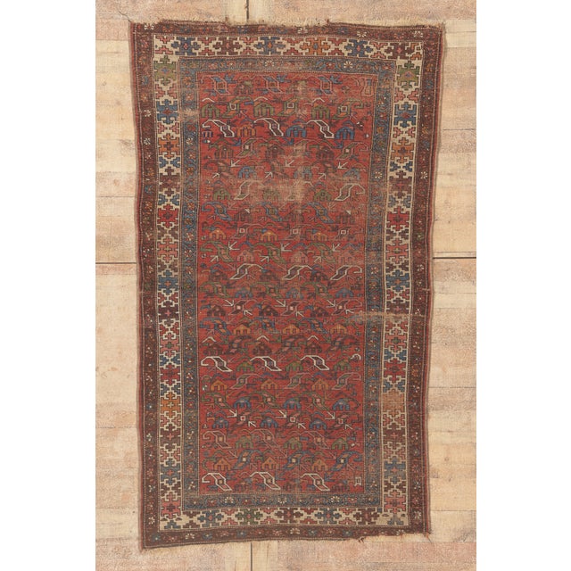 Late 19th Century Persian Kurd Rug, 04'01 X 06'10 For Sale - Image 10 of 10
