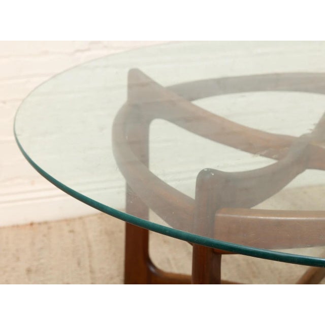 Styled After 1960s Adrian Pearsall Rare Sculptural Walnut & Glass Dining Table For Sale - Image 10 of 12