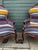 Antique Bohemian Stripped Upholstered Rustic Armchairs (All New Upholstery) Set of 2 For Sale - Image 4 of 12