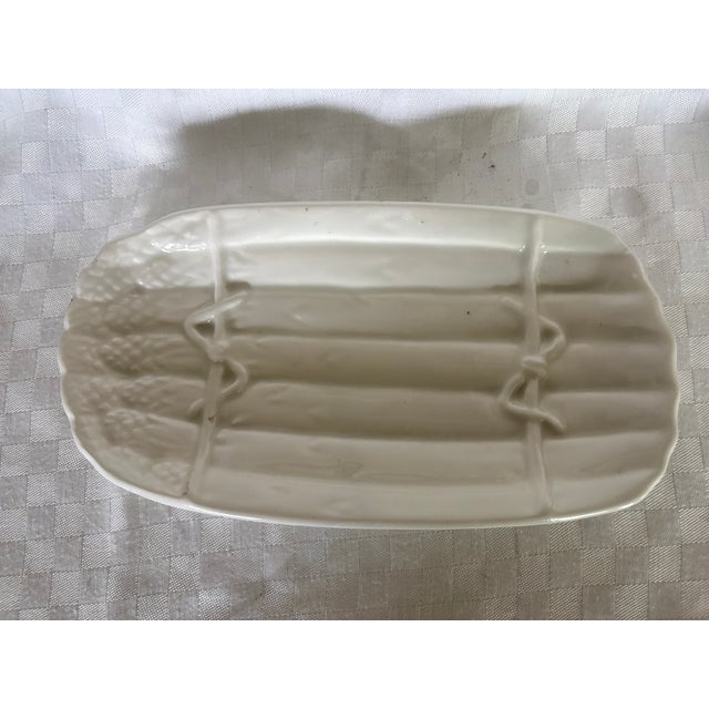 Off-white 1960s Ceramic Asparagus Plates - Set of 6 For Sale - Image 8 of 10