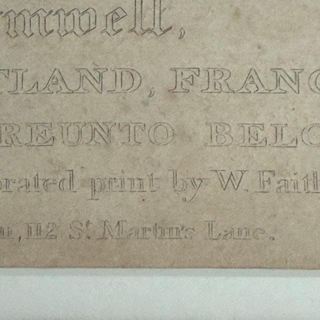 19th Century Oliver Cromwell Engraving, Proof For Sale - Image 9 of 14