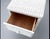 Late 20th Century Vintage White Wicker 2-Drawer Nightstand With Glass Top For Sale - Image 5 of 10