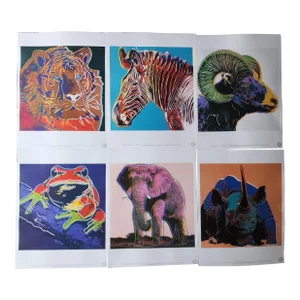 1989 Andy Warhol Endangered Species Prints in Original Portfolio