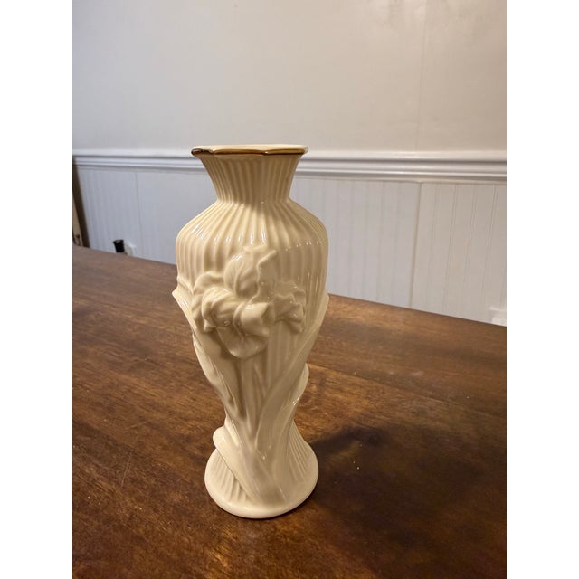 Late 20th Century Lenox Raised Iris Bud Vase For Sale - Image 11 of 12