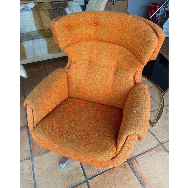Pivoting and Tilting Armchair, 1970s For Sale - Image 3 of 13