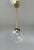 Italian Uno Satin Brass Clear Globe Pendant by Fabio LTD For Sale - Image 3 of 6