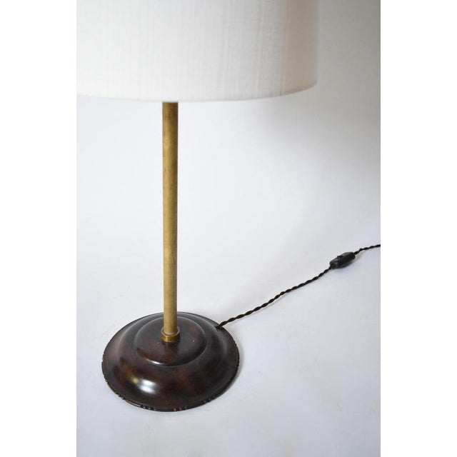 Viennese Brass and Wood Secession Lamp, 1910s For Sale - Image 4 of 6