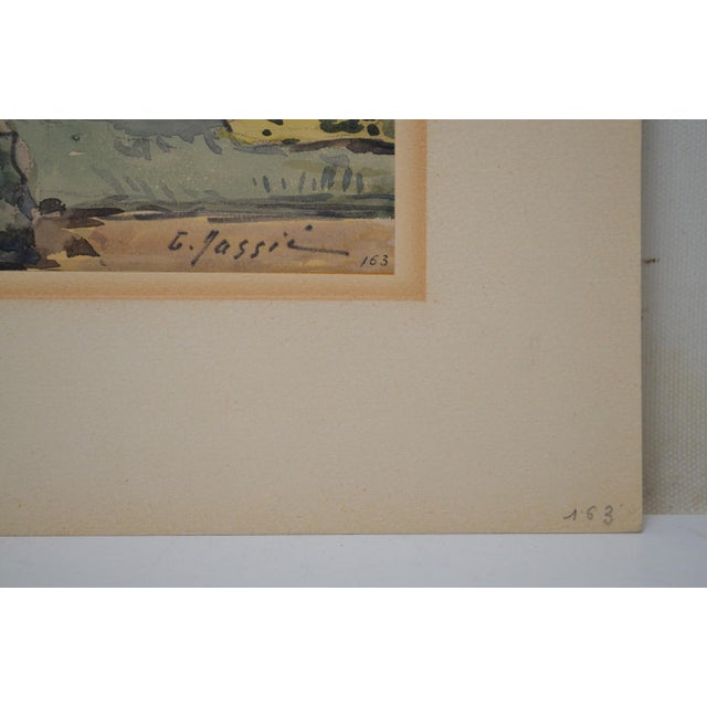 French Georges Massie (French 1900-1975) Watercolor "Bagnoles De L'orne. Thermal Establishment", 1957, Signed For Sale - Image 3 of 13