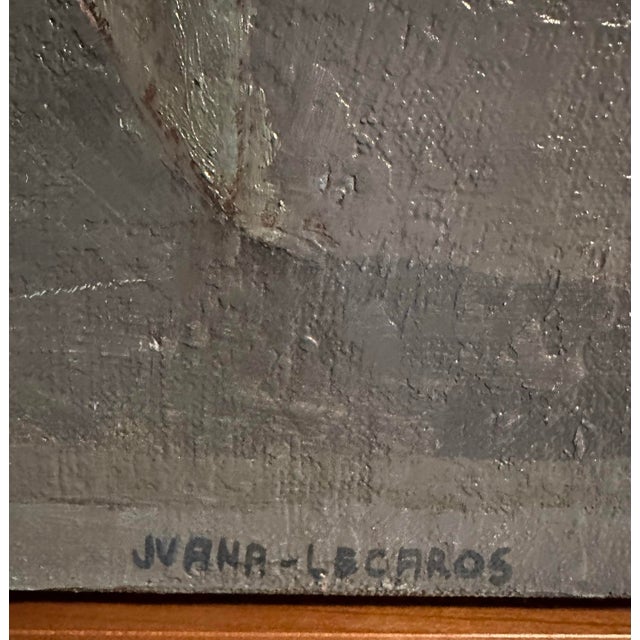 Textile Vintage Painting by Feminist Chilean Artist Juana Lecaros For Sale - Image 7 of 7