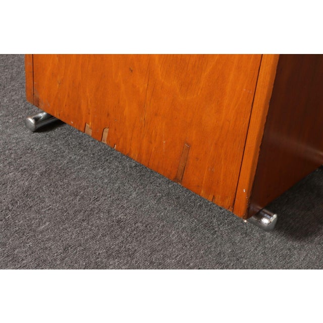 Bauhaus Desk in Beech, Black Laminate, and Bakelite With Tubular Steel Base For Sale - Image 17 of 18