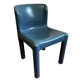 Carlo Bartoli for Kartell 4875 Blue Chair Pop Art MCM Mid Century Modern Space Age 1970s For Sale