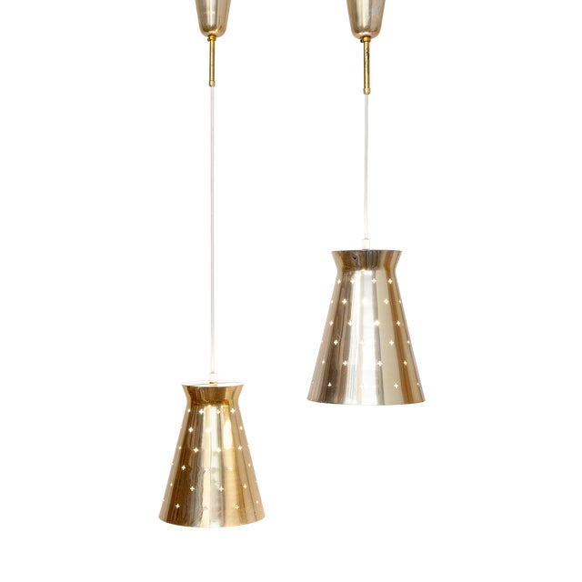 Perforated Pendants from Hillebrand Leuchten, Germany, 1950s, Set of 2 For Sale
