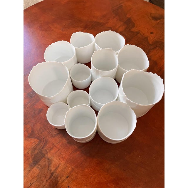 2000 - 2009 Vintage Porcelain Tealight Candleholder with Mirrored Base For Sale - Image 5 of 8