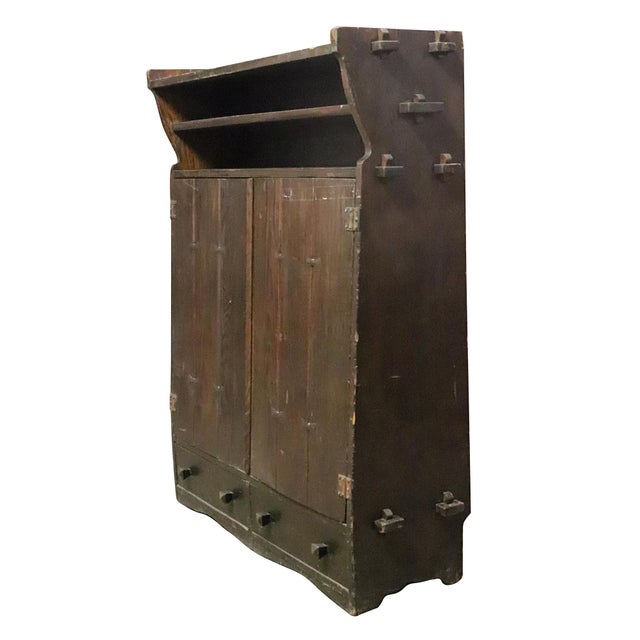 Arts & Crafts 20th Century Early Arts & Crafts Oak Storage Cabinet For Sale - Image 3 of 10