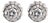 Art Deco Style Diamond Platinum Studs, A Pair For Sale