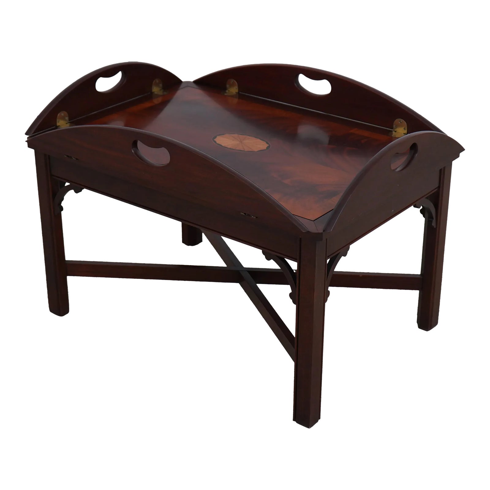 Hekman Inlaid Mahogany Butler Coffee Table | Chairish