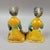 Mid 20th Century Vintage Chinese Glazed Pottery Seated Female Musicians Figurines Statues For Sale - Image 5 of 8