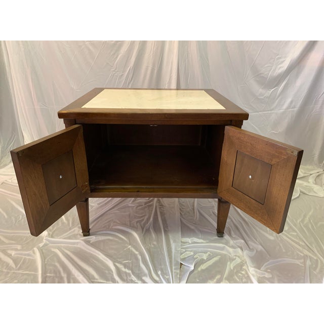 Wood Set of 3 Mid Century Gordon’s Fine Furniture Italian Marble Inlaid Tables For Sale - Image 7 of 12