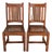 Lifetime Furniture Antique Mission Oak and Cane Arts & Crafts Side Chairs or Dining Chairs, Pair For Sale